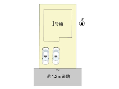 【区画図】 | 四日市市坂部が丘1丁目《1号棟》 | 駐車スペース2台