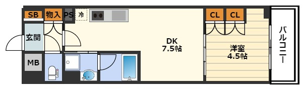 ザ・パークハビオ天満橋の間取り