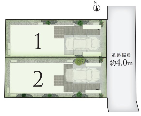 横浜市神奈川区青木町 新築戸建て【仲介手数料無料】の区画図