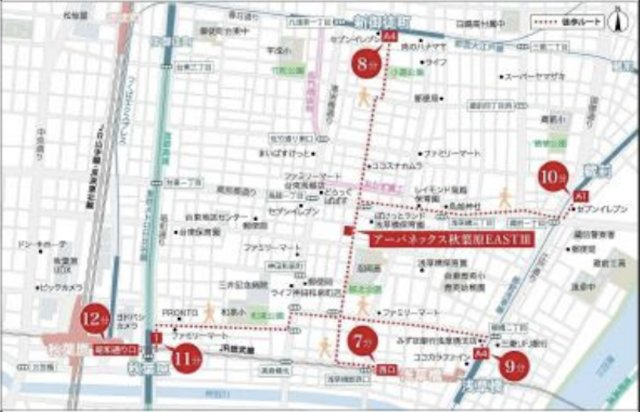 アーバネックス秋葉原EASTⅢの地図