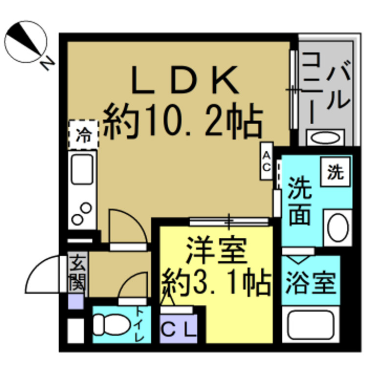 Jack yawata Ⅱの間取り