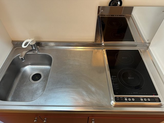 レオパレスｉハウスのキッチン|キッチン混合水栓設置済みです