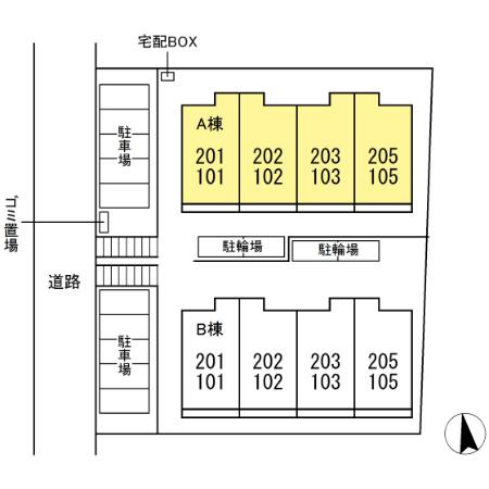 (仮称)D-ROOMすみよし台 Aの区画図