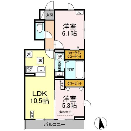 (仮称)D-ROOMすみよし台 Aの区画図