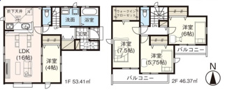 【間取り】 | 川越市宮元町　新築分譲　「本川越駅」徒歩28分　敷地36坪　【川越小学区】