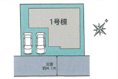 富士見市渡戸1丁目の区画図