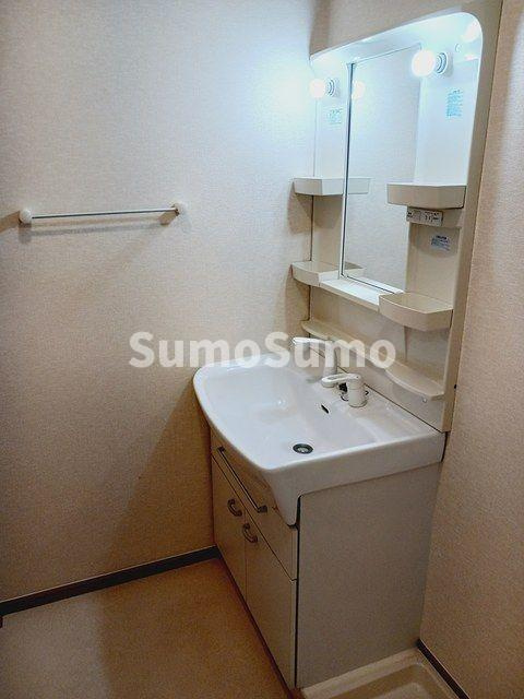 コルティーレ太寺Ⅱの洗面所|広い洗面スペース