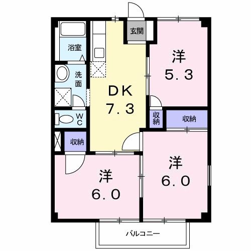 カレントハウスⅡＣの間取り|間取図