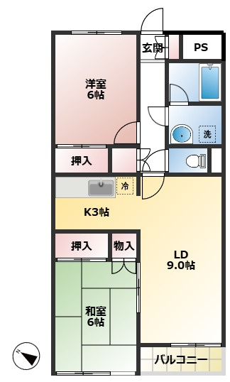 タジマハイツの間取り