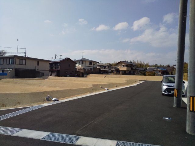 【前面道路含む現地写真】 | フィールズ西岐波（大沢） | １号地前面道路