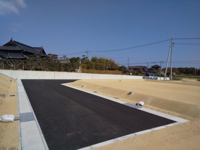 【前面道路含む現地写真】 | フィールズ西岐波（大沢） | ３号地前面道路