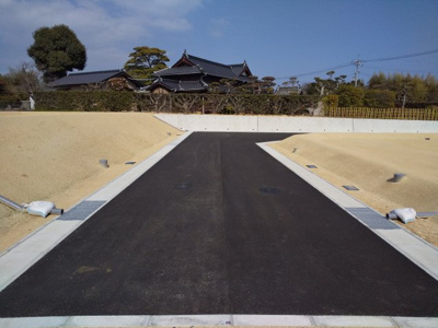 【前面道路含む現地写真】 | フィールズ西岐波（大沢） | 前面道路