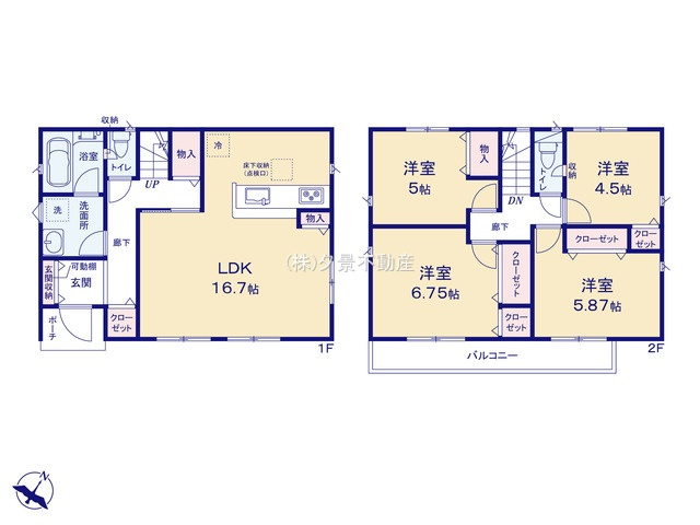 《仲介手数料無料》志木市下宗岡４丁目4-19(全1戸)新築一戸建てクレイドルガーデンの間取り