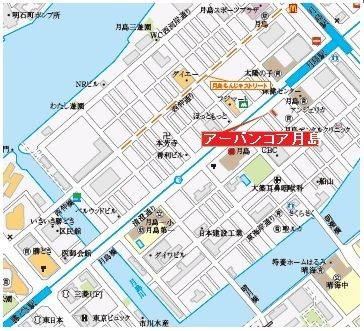 アーバンコア月島の地図