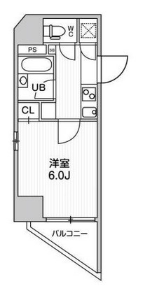 港区新橋４丁目の賃貸マンションの間取り