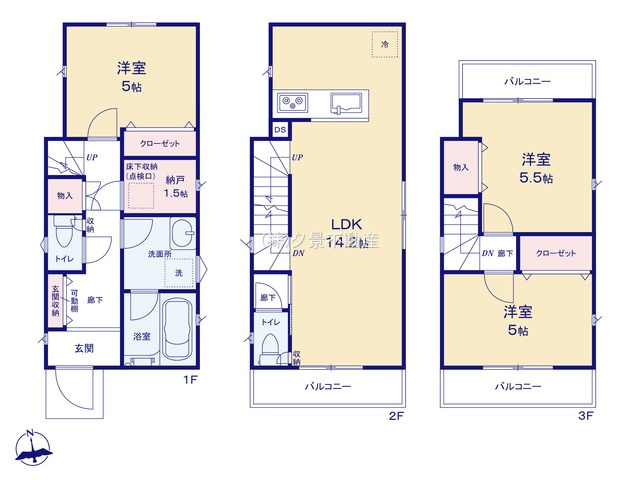 《仲介手数料無料》志木市本町３丁目13-16(全1戸)新築一戸建てクレイドルガーデンの間取り