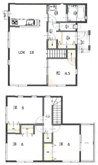 姫路市的形町的形　　中古戸建の間取り|4LDKです。