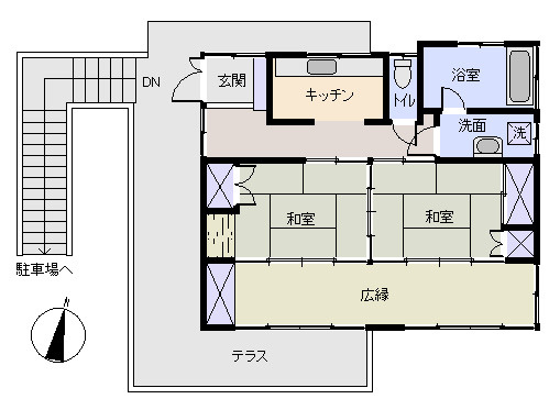 大室高原別荘地(シャボテン)の土地図|間取図