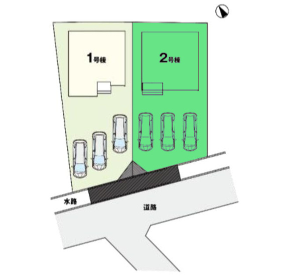 【区画図】 | アーバンスタイル前橋市朝倉町2期ー② | カースペースは並列3台駐車可能！