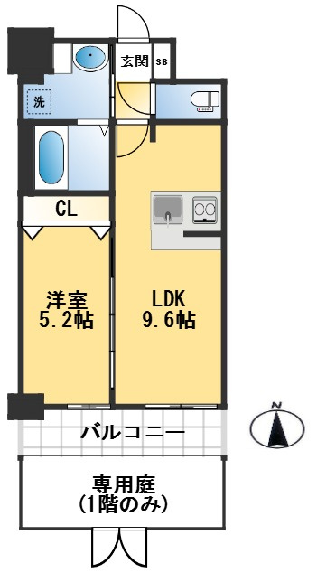 ディームス江坂の間取り