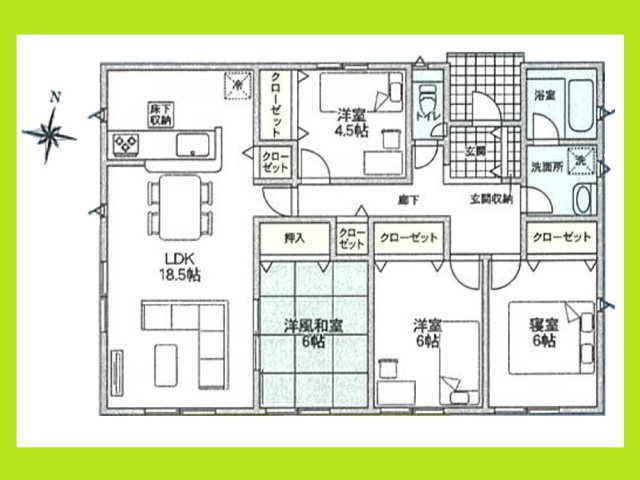 稲沢市平和町西光坊大門北の新築一戸建の間取り|◇１号棟◇
