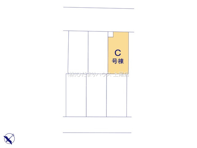 北本市宮内2期　新築戸建　ハートフルCの区画図