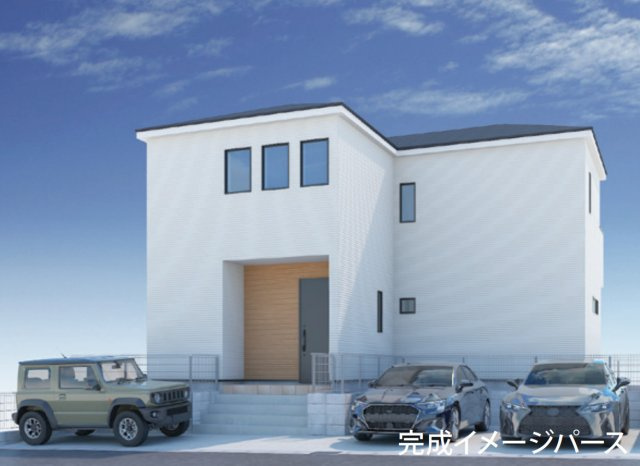 横浜市金沢区釜利谷南4丁目 新築戸建て【仲介手数料無料】カースペース3台の外観パース