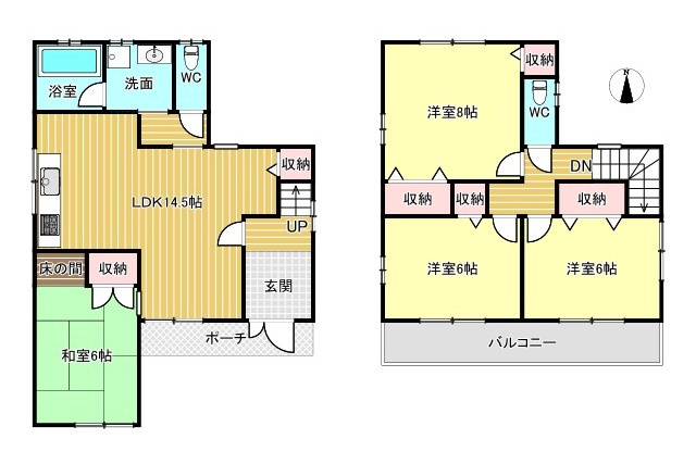 中古住宅　粟野東1丁目の間取り