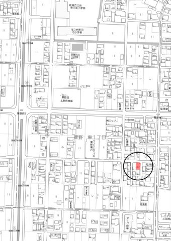 中古住宅　粟野東1丁目の地図