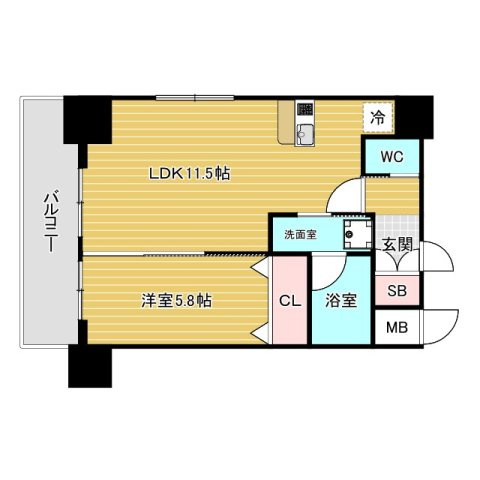 ORSUS新大阪（旧プレジオ新大阪ROUGE）の間取り