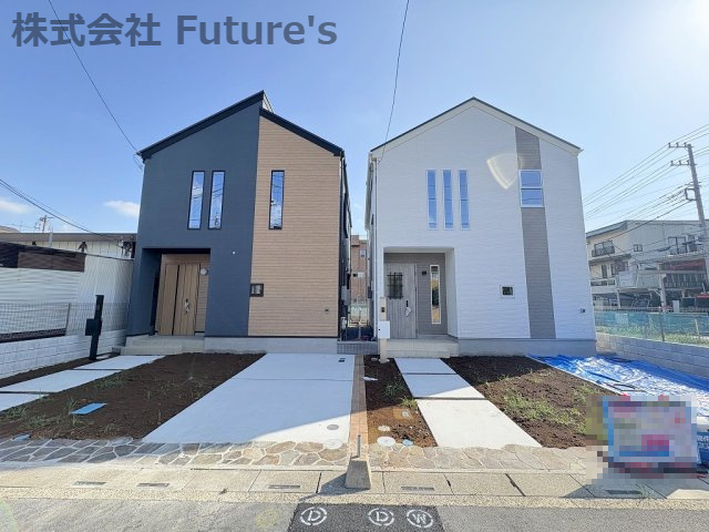 三郷市高州1丁目　新築戸建　全2棟　1号棟の外観|オシャレな外観テイストの新築戸建！全2棟