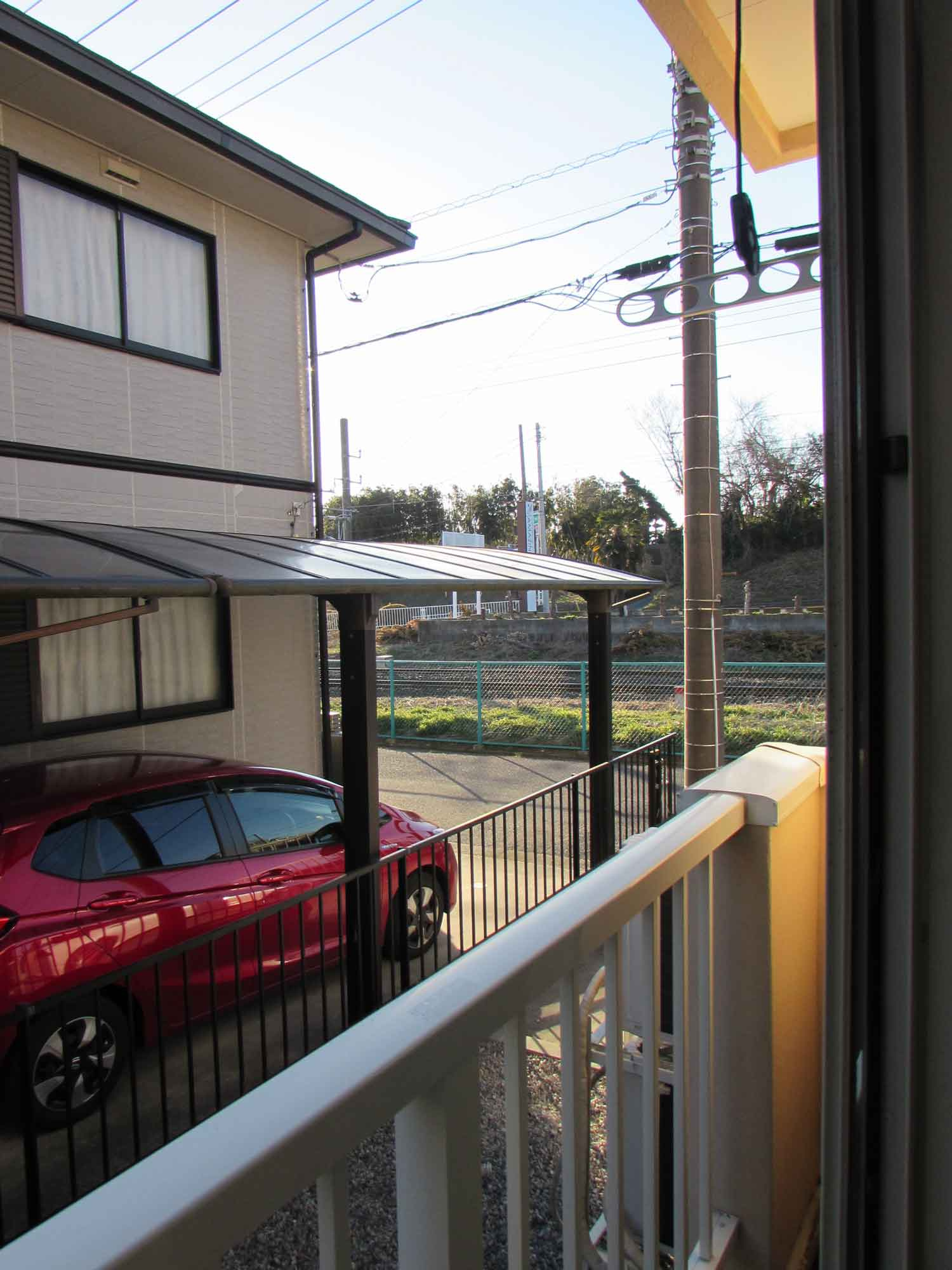 ソーグラスのバルコニー|シャッター付きです