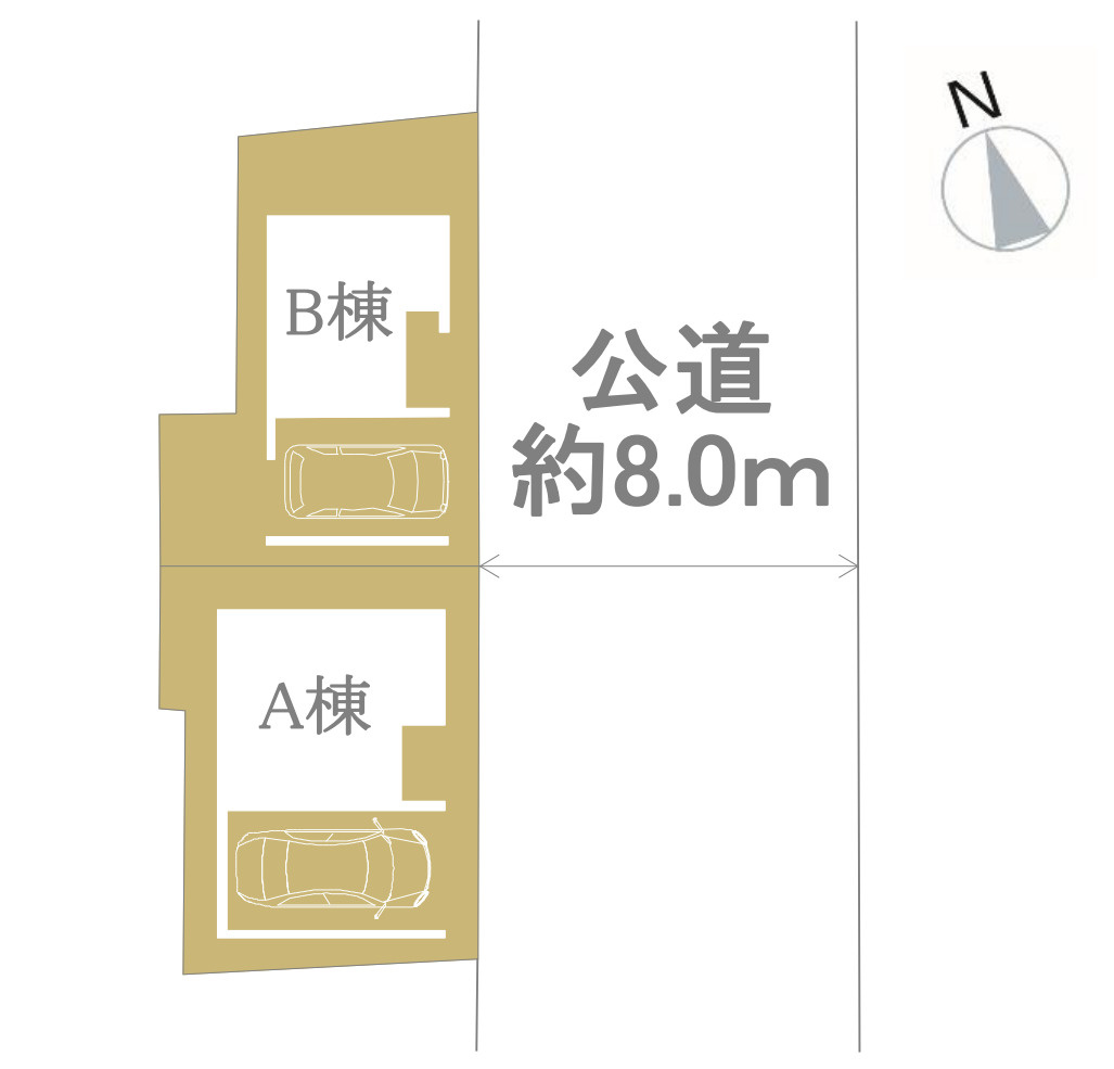 横浜市保土ヶ谷区釜台町 新築戸建て【仲介手数料無料】の区画図