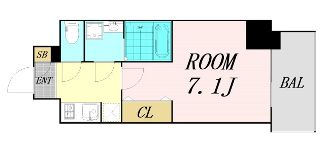 S-RESIDENCE福島玉川Uno　仲介手数料無料の間取り