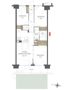 【間取り】マイキャッスル三ツ境Ⅱ 