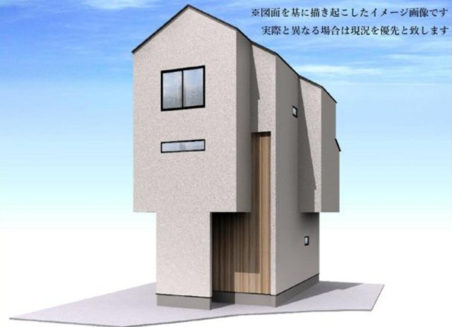 横浜市神奈川区西寺尾1丁目 新築戸建て【仲介手数料無料】の外観パース