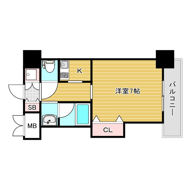 ブリリアン夕陽丘の間取り