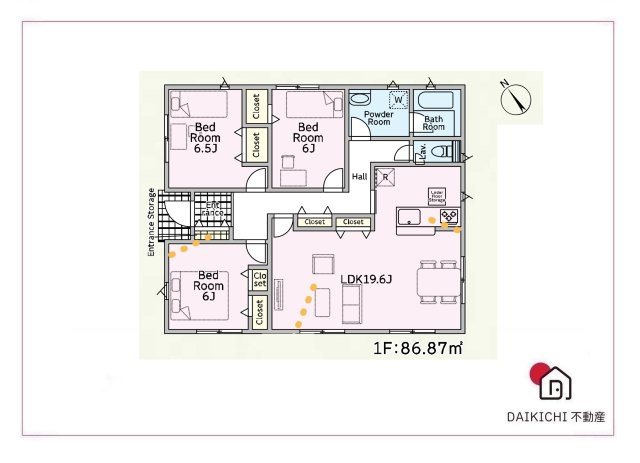 【間取り】 | 上里町嘉美第4   クレイドルガーデン　新築戸建　全8棟　5号棟 | 5号棟