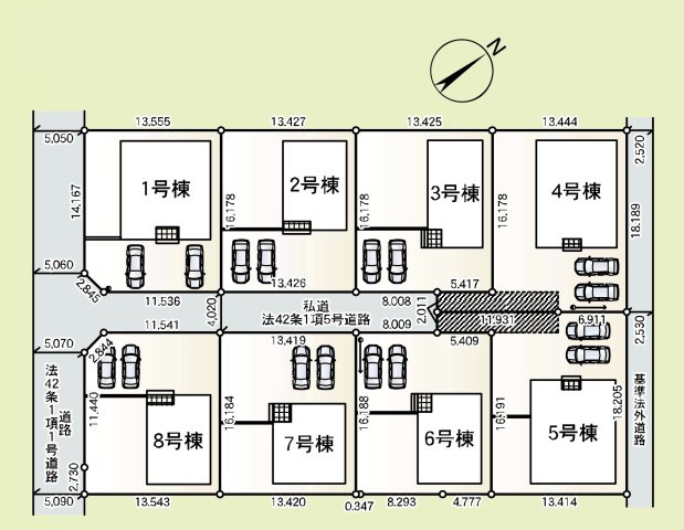 【区画図】 | 上里町嘉美第4   クレイドルガーデン　新築戸建　全8棟　6号棟 | 6号棟