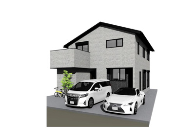 【外観パース】 | 下鴨芝本町　新築戸建【建築条件付土地・自由設計】