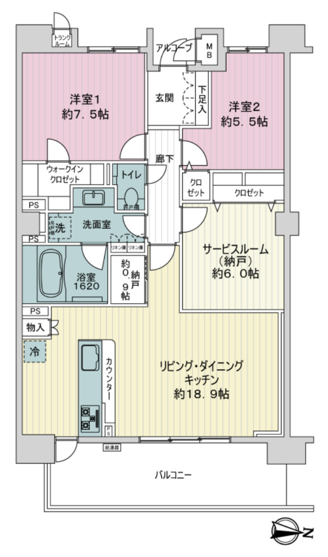 グレーシアテラス東戸塚【仲介手数料無料】ペット可♪の間取り