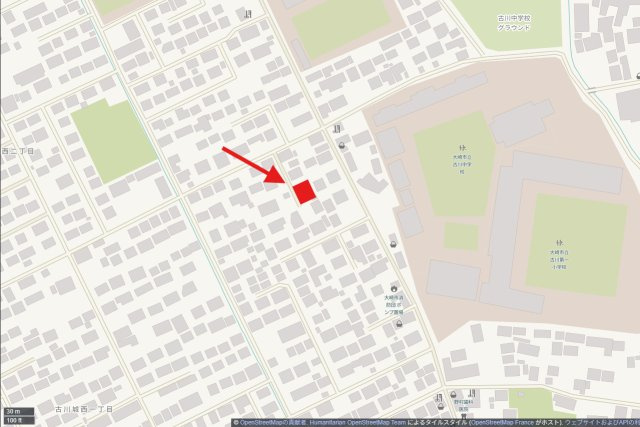 大崎市古川二ノ構の地図