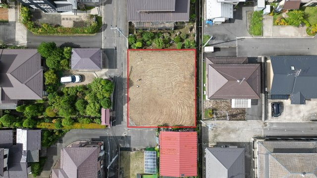 大崎市古川二ノ構の前面道路含む現地写真