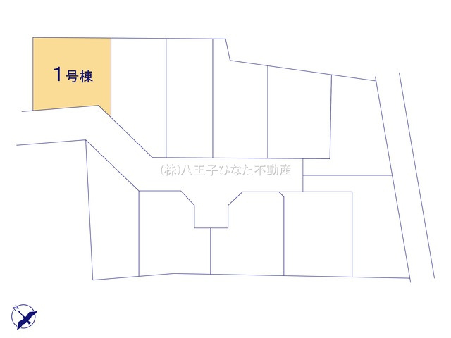 『八王子市新築戸建て』八王子市元八王子町2-839【仲介手数料無料】の区画図|～仲介手数料無料☆八王子ひなた不動産～　八王子市元八王子町　新築戸建て