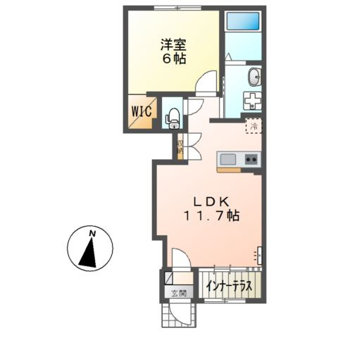 Maison Iris Chou Chou(メゾンアイリスシュシュ）の間取り