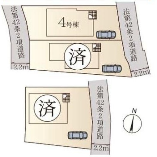 駅徒歩8分　都心まで直通の好アクセスの区画図|4号棟