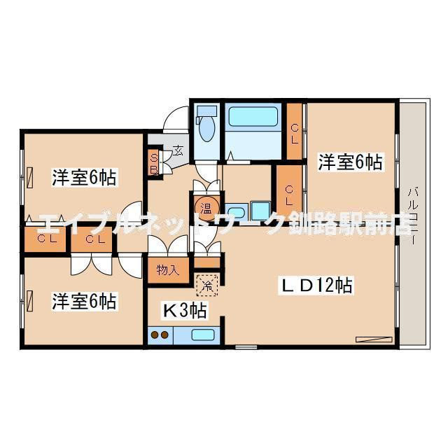 ビラ新釧路の間取り