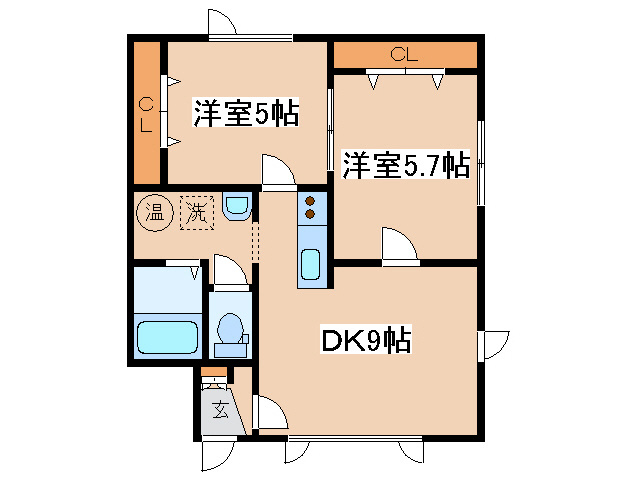 Ｖｉｌｌａ住之江の間取り