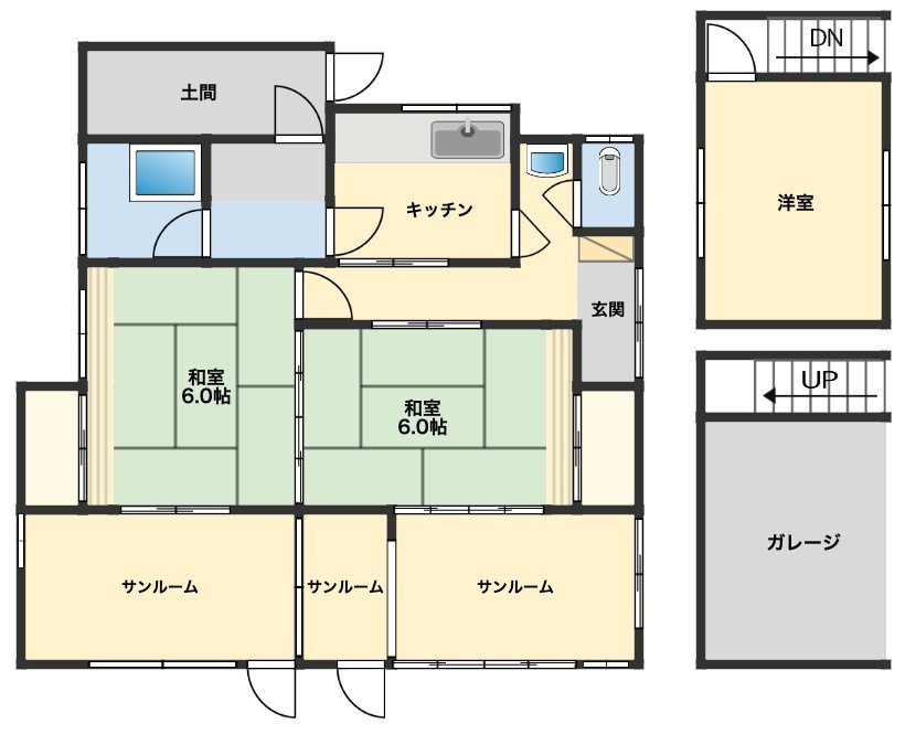 群馬県前橋市日輪寺町 中古戸建の間取り