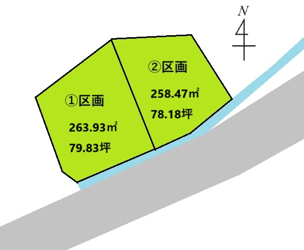 富岡市南蛇井分譲地の区画図